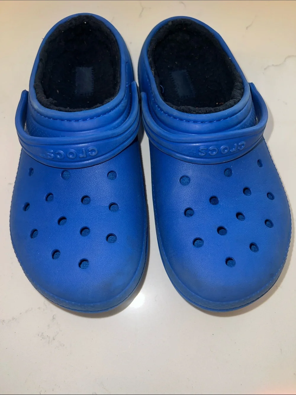 CROCS Kids Lined Clog in Bright Blue
